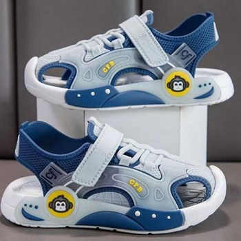 Sportske sandale s zaštitom prsta za djecu, gornji dio i đon PVC, unisex casual plažne sandale, ljeto 2025, uzrast 4–12