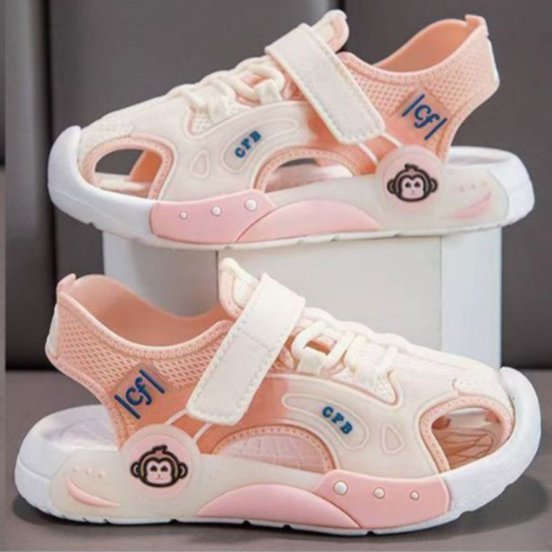 Sportske sandale s zaštitom prsta za djecu, gornji dio i đon PVC, unisex casual plažne sandale, ljeto 2025, uzrast 4–12