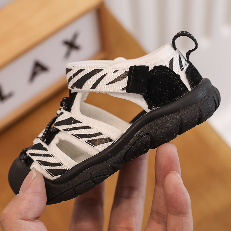 Plažne papuče za bebe, unisex, Velcro kopčanje, gornji dio od tkanine, prozračne