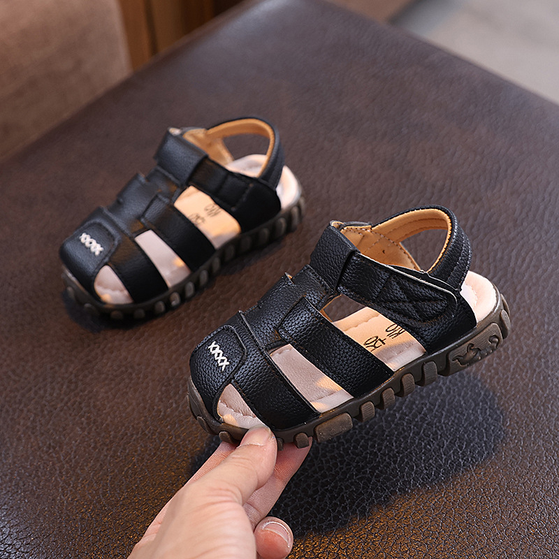 Gyerekeknek sportos szandál - uniszex, mikrorostbőr felső rész, gumitalp, Velcro-zárás, 7-12 éveseknek