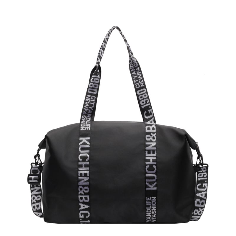 Női vállon átvethető táska – nylon, Oxford bélés, vízszintes négyzet alakú, cipzáras zárás, laminált belső zseb, egy vállpánt