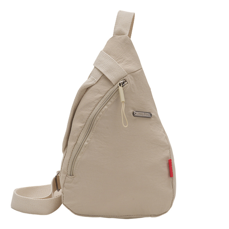 Najlonska prsna torba za muškarce i žene, crossbody stil s zatvaračem, najlonska podstava, džep za telefon, vanjski džep tipa patch