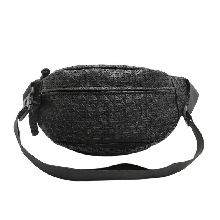 Muška chest bag s minimalističkim luksuznim stilom, PU materijal, zatvarač, džep za telefon, vanjski džep tipa patch
