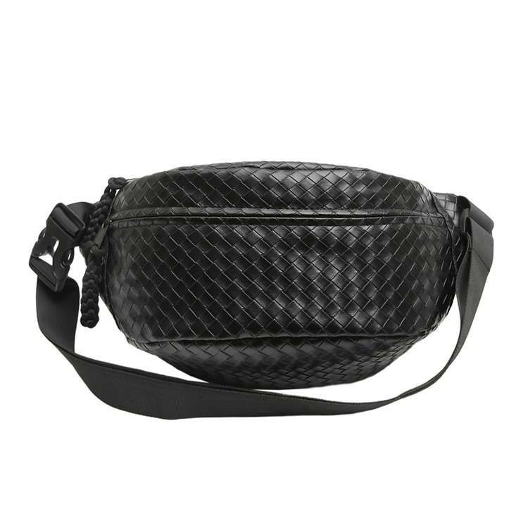 Muška chest bag s minimalističkim luksuznim stilom, PU materijal, zatvarač, džep za telefon, vanjski džep tipa patch