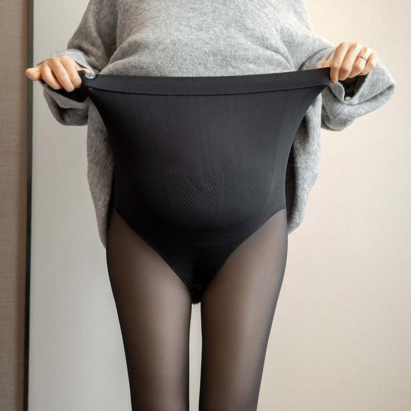 Καλσόν εγκύου με στήριξη κοιλιάς, λεπτή νάιλον υφή με υφή μελισσοκυψέλης, υψηλή ελαστικότητα, 70–80% νάιλον, 20–30% σπάντεξ