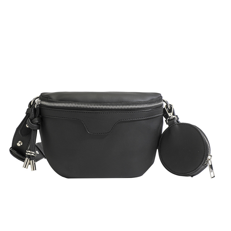 ANNMUU PU crossbody torba u stilu Saddle Bag — oblik jastuka, zatvaranje zatvaračem, džep sa zatvaračem i džep za mobitel