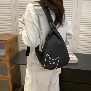 Crossbody torba od Oxford platna, velika kapaciteta, stil Cross-Border Trend, zatvarač, zima 2025