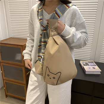 Crossbody torba od Oxford platna, velika kapaciteta, stil Cross-Border Trend, zatvarač, zima 2025