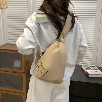 Crossbody torba od Oxford platna, velika kapaciteta, stil Cross-Border Trend, zatvarač, zima 2025