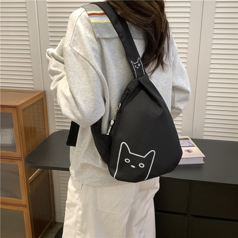 Crossbody torba od Oxford platna, velika kapaciteta, stil Cross-Border Trend, zatvarač, zima 2025