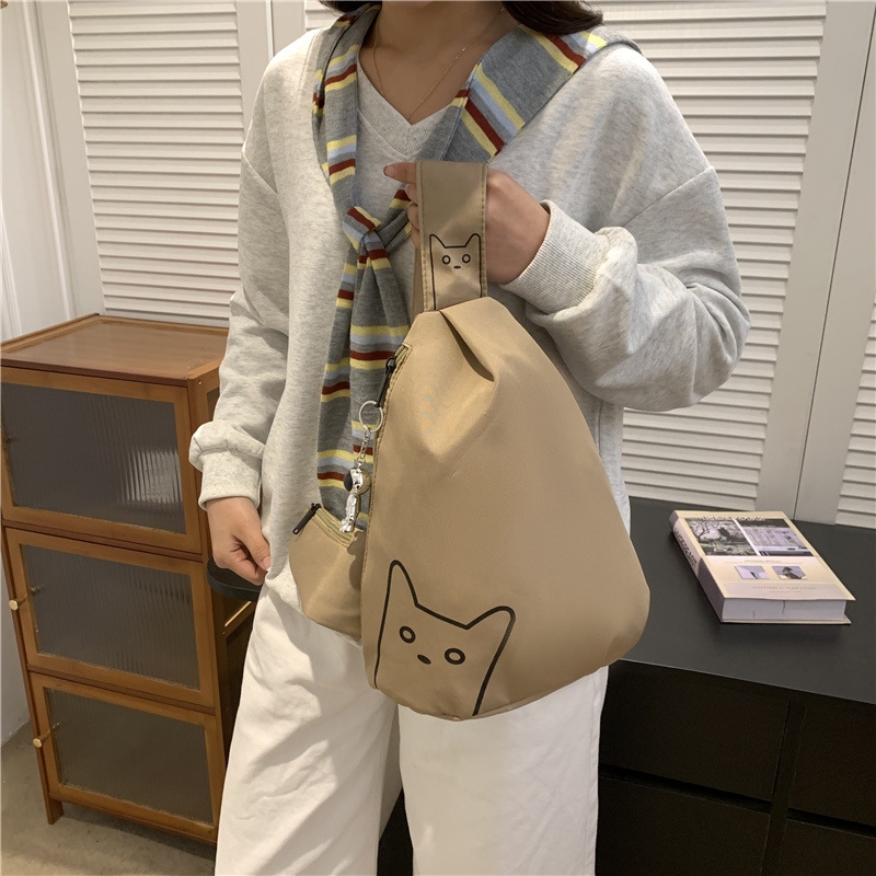 Crossbody torba od Oxford platna, velika kapaciteta, stil Cross-Border Trend, zatvarač, zima 2025