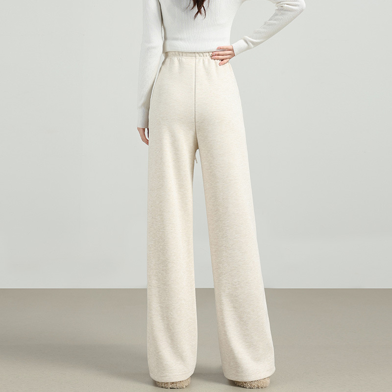 Εγκυμοσύνης παντελόνια σε φαρδιά γραμμή, μείγμα μαλλιού-πολυεστέρα, υποστήριξη κοιλιάς, υψηλή μέση, μακριά για χειμώνα