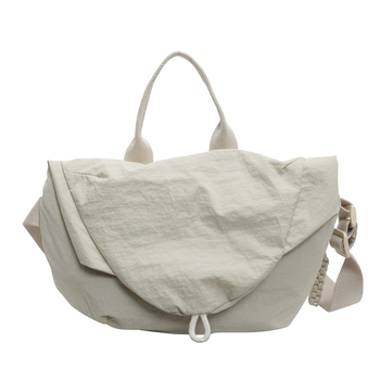 Vállon átívelő válltáska városi egyszerű stílusban, textilből, horizontális négyzetes forma, mágneszár, belső rekeszek telefonra és személyi igazolványra