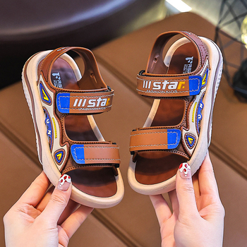 Unisex dječje sandale od PVC-a, cartoon uzorom, Velcro kopčom, debeli protuklizni đon