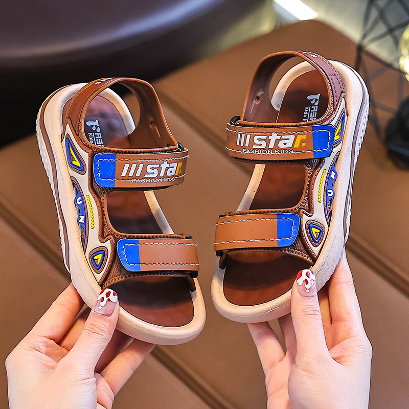 Unisex dječje sandale od PVC-a, cartoon uzorom, Velcro kopčom, debeli protuklizni đon