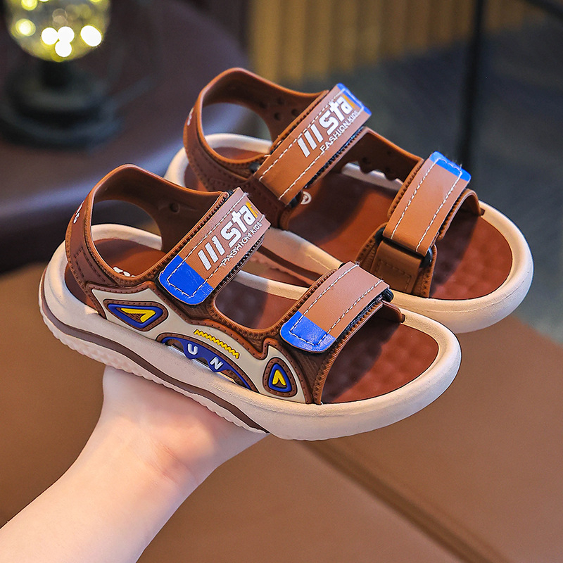 Unisex dječje sandale od PVC-a, cartoon uzorom, Velcro kopčom, debeli protuklizni đon