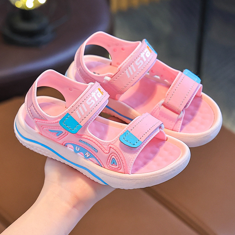 Unisex dječje sandale od PVC-a, cartoon uzorom, Velcro kopčom, debeli protuklizni đon