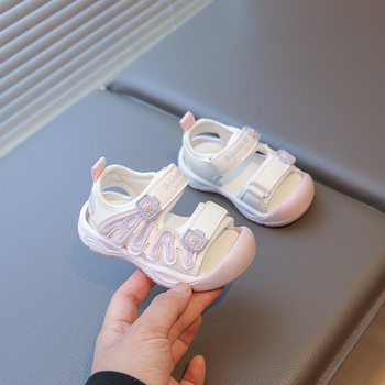 Strandcipő 1-3 éveseknek - műbőr felsőrész, Velcro-zár, gumírozott talp, Uniszex