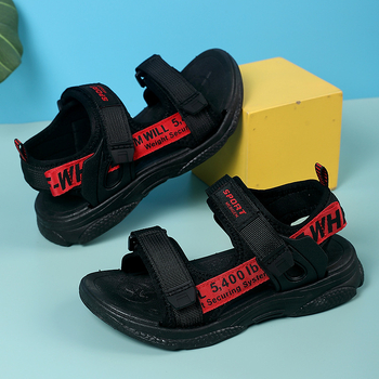 Fiúknak szánt sport szandál, nyár 2025, EVA felső és talp, Velcro zárás, csúszásmentes, ütésvédő, 4–12 éveseknek