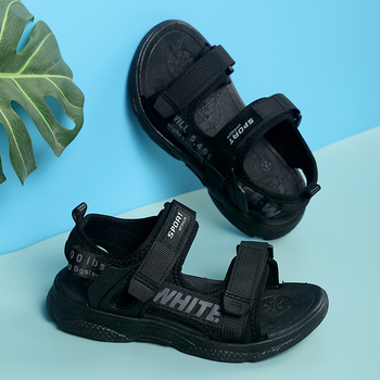 Fiúknak szánt sport szandál, nyár 2025, EVA felső és talp, Velcro zárás, csúszásmentes, ütésvédő, 4–12 éveseknek