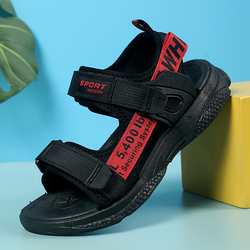 Fiúknak szánt sport szandál, nyár 2025, EVA felső és talp, Velcro zárás, csúszásmentes, ütésvédő, 4–12 éveseknek