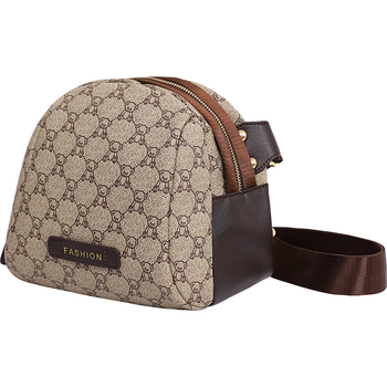 SEAMMER Mali kružni crossbody torba, PVC materijal, zatvarač, poliester podstava, kružni oblik
