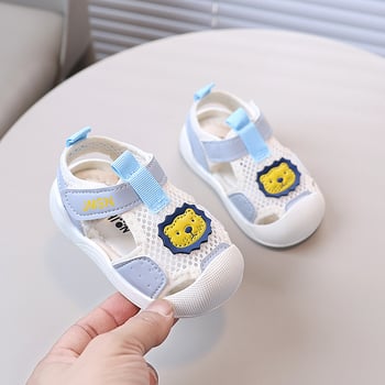 Sportske sandale za djecu od 1 do 3 godine, unisex, gornji dio od tkanine, PVC potplat, Velcro zatvarač, uzorak životinja