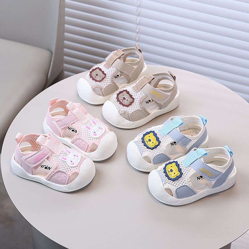 Sportske sandale za djecu od 1 do 3 godine, unisex, gornji dio od tkanine, PVC potplat, Velcro zatvarač, uzorak životinja