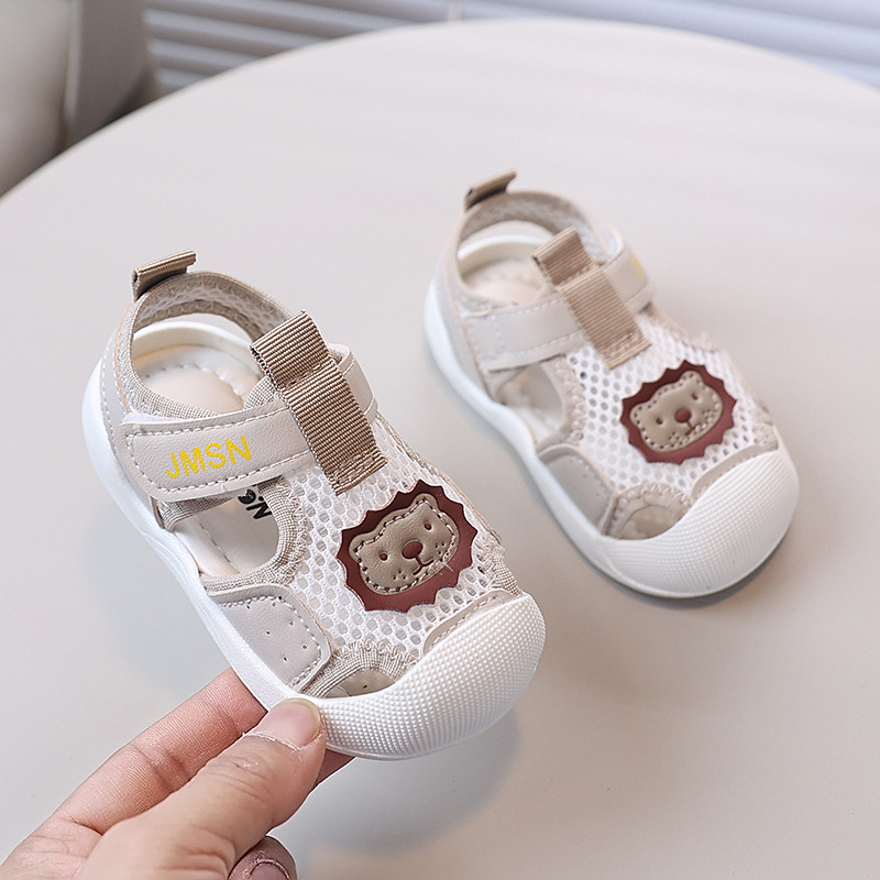 Sportske sandale za djecu od 1 do 3 godine, unisex, gornji dio od tkanine, PVC potplat, Velcro zatvarač, uzorak životinja