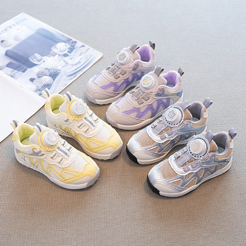 Lányoknak szánt hálós sportcipő tavasz–őszre, lélegző és könnyű, 4–16 éveseknek, gumitalp