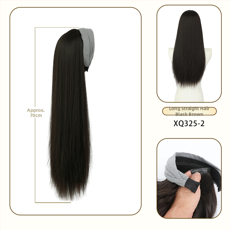 Fejpántos paróka – hosszú göndör haj, frufru egyenes vagy ferde; hőálló rostok; festhető és perm-kezelhető