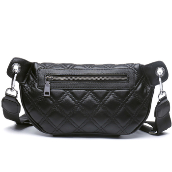 Saddle bag sa širokim remenom, prava koža, prva sloja goveđe kože, zatvarač, unutarnja džep s zatvaračem