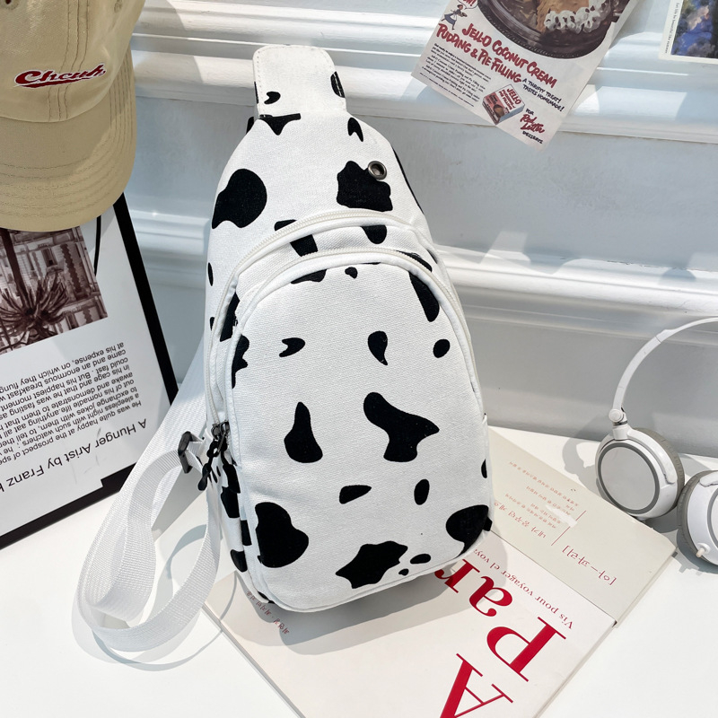 Platnena torba preko ramena s džepom za mobitel, zatvarač, trodimenzionalni dizajn, gradski stil