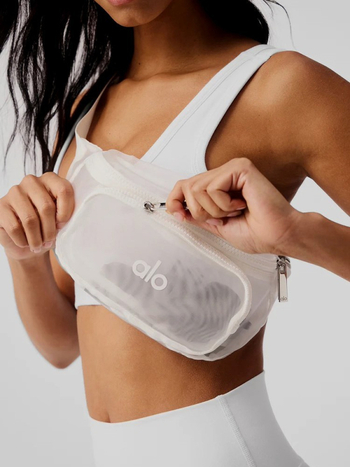 Nylon mrežasta torba za pojas ili nošenje na prsima, zatvarač, mekana, bez podstave, gradski minimalistički stil, jesen 2025