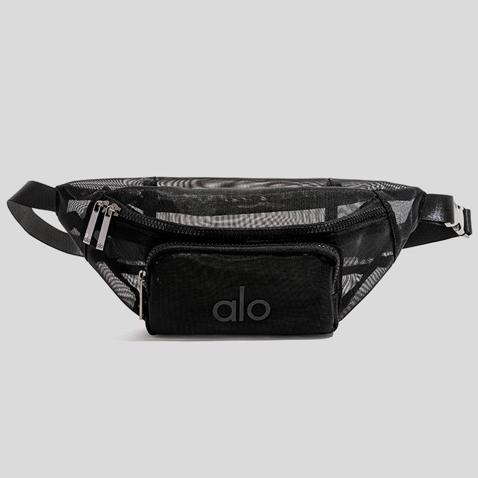 Nylon mrežasta torba za pojas ili nošenje na prsima, zatvarač, mekana, bez podstave, gradski minimalistički stil, jesen 2025