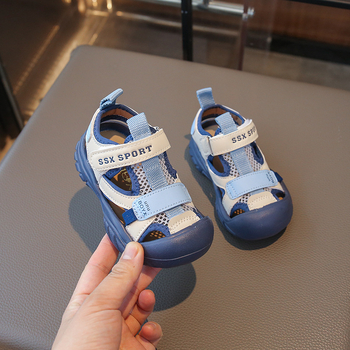 Uniszex gyerek sportos szandálok – könnyű PU felépítés és talp, Velcro zárás, nyár 2025, 1–3 és 4–6 éveseknek