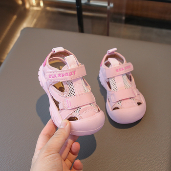 Uniszex gyerek sportos szandálok – könnyű PU felépítés és talp, Velcro zárás, nyár 2025, 1–3 és 4–6 éveseknek