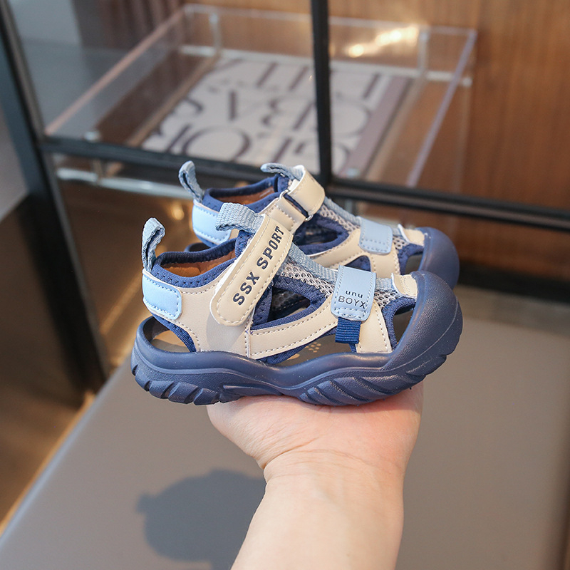 Uniszex gyerek sportos szandálok – könnyű PU felépítés és talp, Velcro zárás, nyár 2025, 1–3 és 4–6 éveseknek