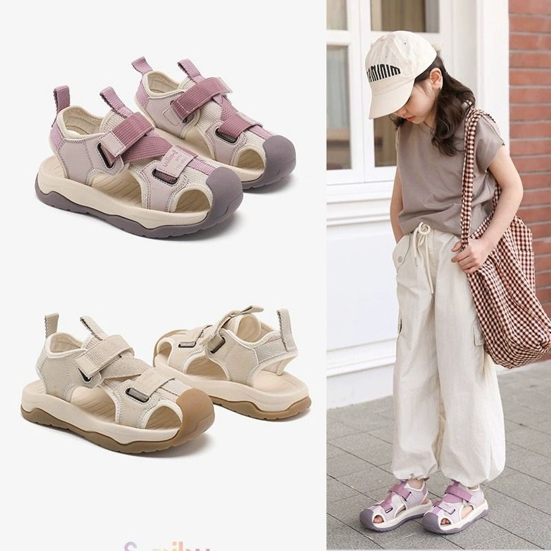 Unisex dječje sportske sandale s Velcro kopčom, gornji dio od sintetičke kože, PU đon, za djecu od 4 do 16 godina