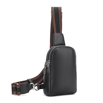 Torba preko ramena od prave kože za muškarce i žene, koža prvog sloja, zatvarač, unutarnji patch džep, podstava poliester-pamučna