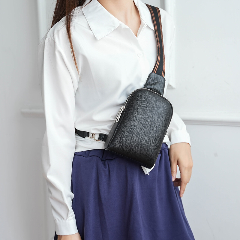 Torba preko ramena od prave kože za muškarce i žene, koža prvog sloja, zatvarač, unutarnji patch džep, podstava poliester-pamučna