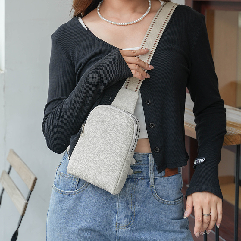 Torba preko ramena od prave kože za muškarce i žene, koža prvog sloja, zatvarač, unutarnji patch džep, podstava poliester-pamučna