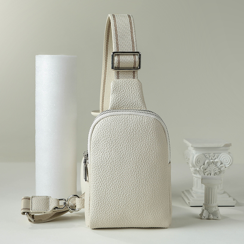 Torba preko ramena od prave kože za muškarce i žene, koža prvog sloja, zatvarač, unutarnji patch džep, podstava poliester-pamučna