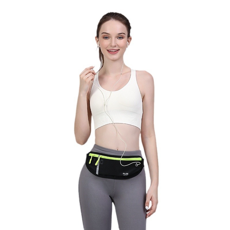 Nijlon torbica za struk, lagana, gradski stil, zatvaranje na zip, džep za telefon i ID