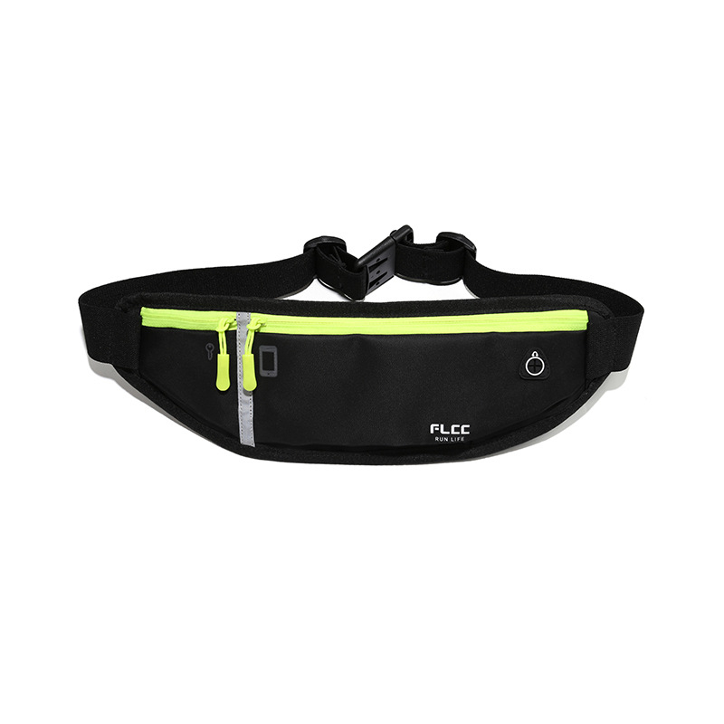 Nijlon torbica za struk, lagana, gradski stil, zatvaranje na zip, džep za telefon i ID