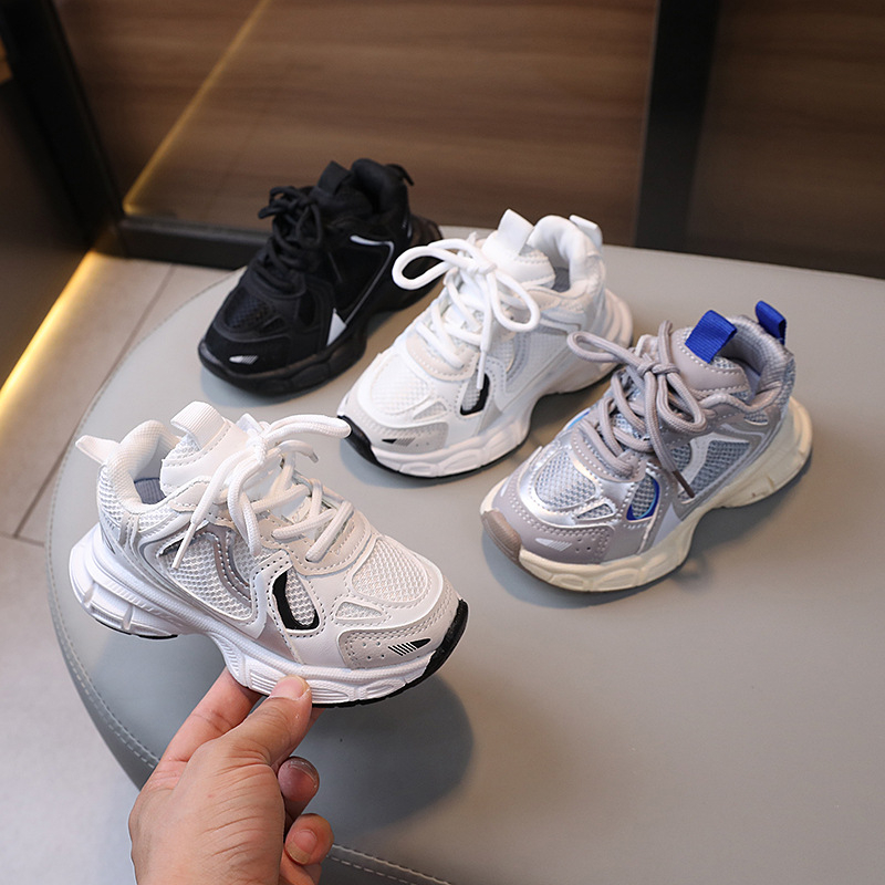 Dječje tenisice u stilu dad shoes s mrežastim gornjim dijelom, Velcro kopčom, gumom pot, protuklizne i otporne, za proljeće/jesen, unisex