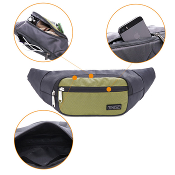 TINYAT Férfi deréktáska – Nylon, vízálló, városi minimalist stílus, keresztpántos, kompatibilis laptop