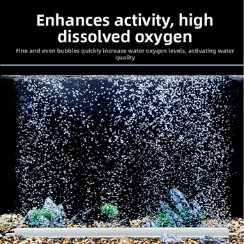 Akvarisztikai oxigén-ellátó készlet buborékszalaggal, buborék-kővel és nano koronggal – csendes működés, DC tápegység (Crazy aquatic plants)