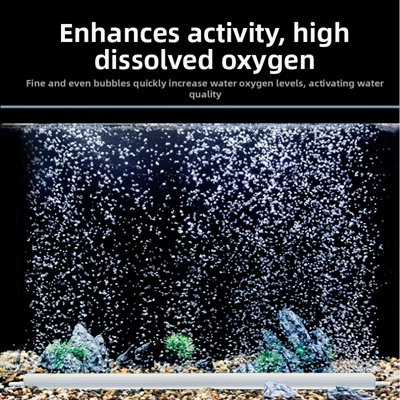 Akvarisztikai oxigén-ellátó készlet buborékszalaggal, buborék-kővel és nano koronggal – csendes működés, DC tápegység (Crazy aquatic plants)