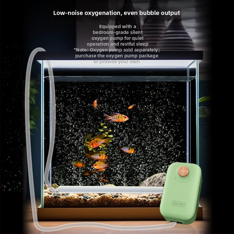 Akvarisztikai oxigén-ellátó készlet buborékszalaggal, buborék-kővel és nano koronggal – csendes működés, DC tápegység (Crazy aquatic plants)